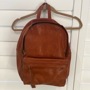 Madewell The Lorimer Backpack - English Saddle Brown Leather